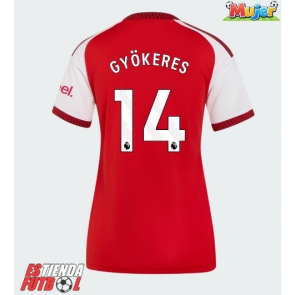 Arsenal Viktor Gyokeres #14 Primera Equipación Mujer 2026-27 Manga Corta